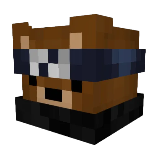 KinguPengu Minecraft avatar head, 3D render