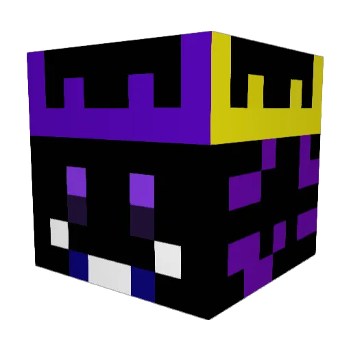 KinguQS Minecraft avatar head, 3D render