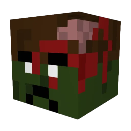 Kingy24 Minecraft avatar head, 3D render