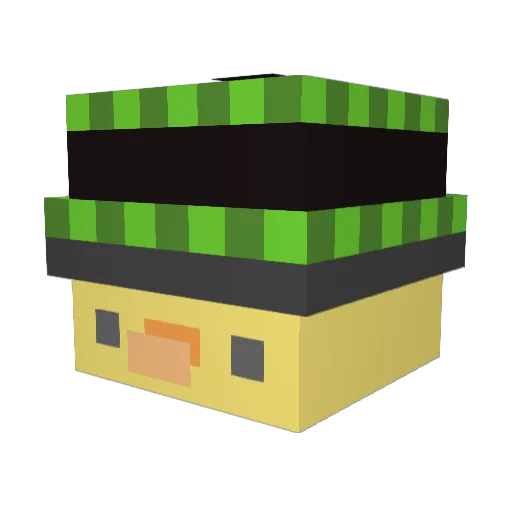 KingyThingy Minecraft avatar head, 3D render