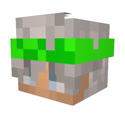 Kingymingy Minecraft avatar head, 3D render