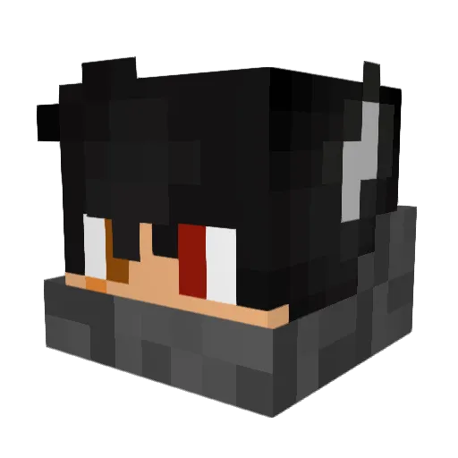Kinhato Minecraft avatar head, 3D render
