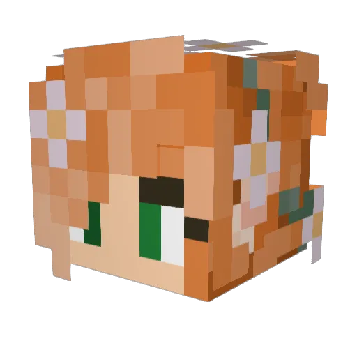 Kinieg Minecraft avatar head, 3D render