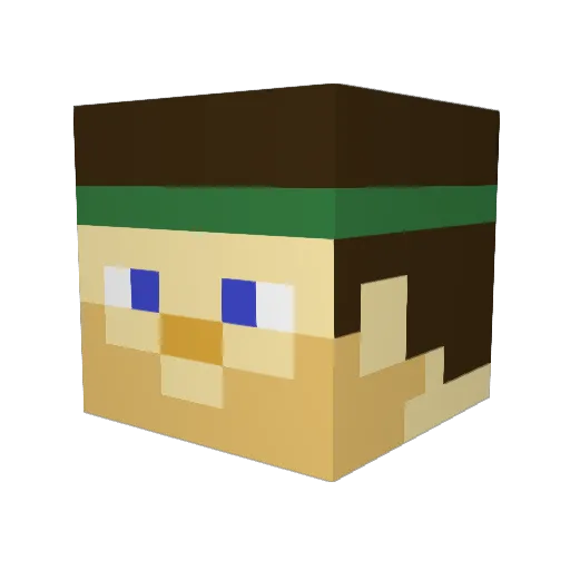 Kinighos Minecraft avatar head, 3D render