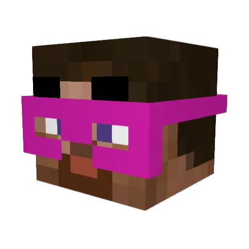 Kinigunde Minecraft avatar head, 3D render