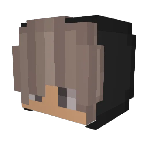 Kinitro Minecraft avatar head, 3D render