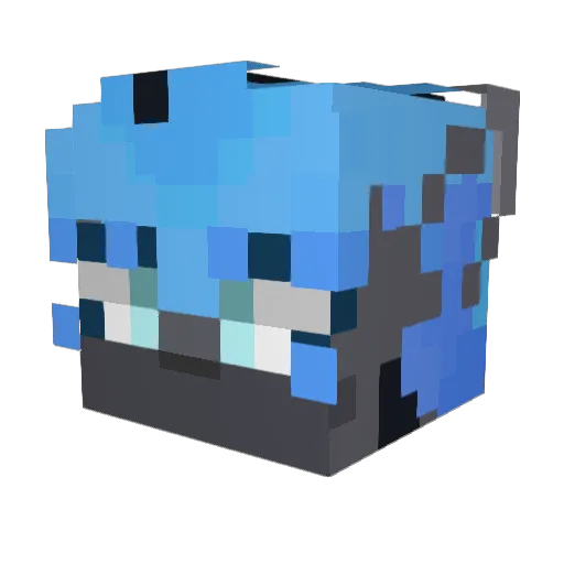 KinixKX Minecraft avatar head, 3D render