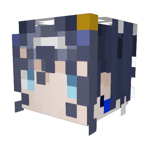 Kinji123 Minecraft avatar head, 3D render