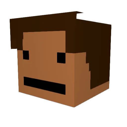 Kinkwood Minecraft avatar head, 3D render