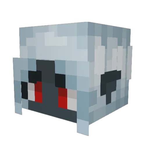 KinkyKinx Minecraft avatar head, 3D render