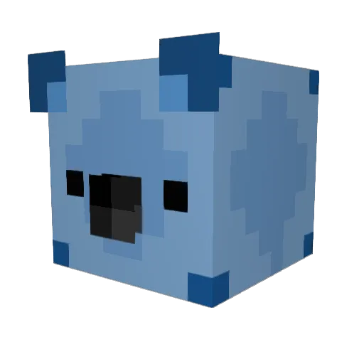 Kinky_Koala_ Minecraft avatar head, 3D render