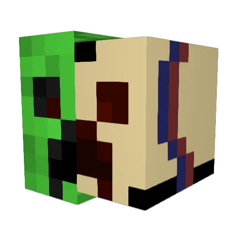 Kinkyyy Minecraft avatar head, 3D render