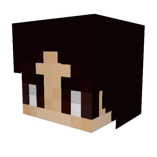 KinlFireX Minecraft avatar head, 3D render