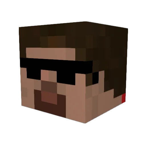 Kinloa Minecraft avatar head, 3D render