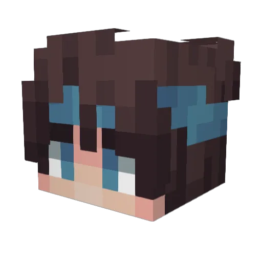 KinnGYu Minecraft avatar head, 3D render