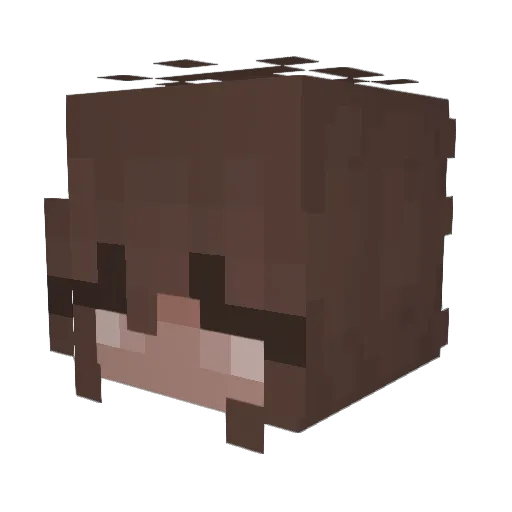 Kinniku_Neko Minecraft avatar head, 3D render