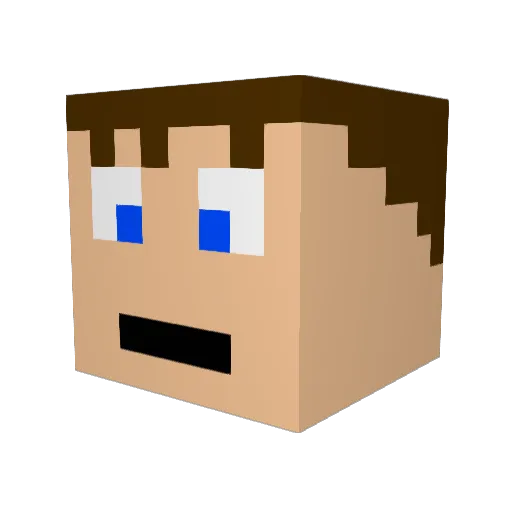 Kinny444 Minecraft avatar head, 3D render