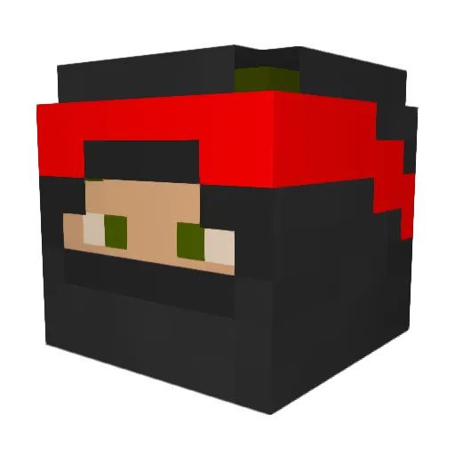 KinoFool Minecraft avatar head, 3D render