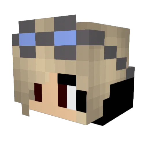 Kino_4 Minecraft avatar head, 3D render