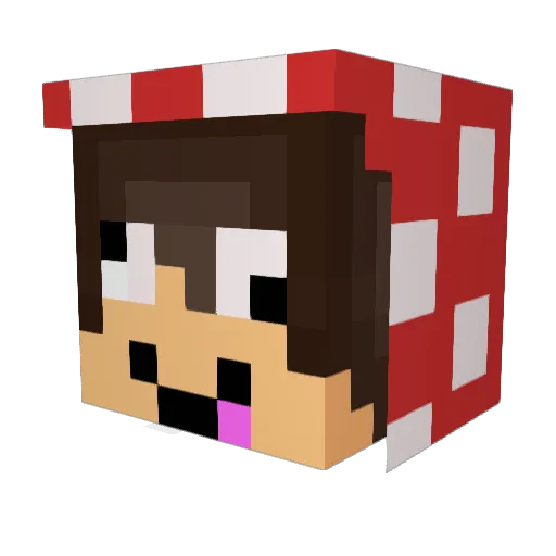 Kinoko1220 Minecraft avatar head, 3D render
