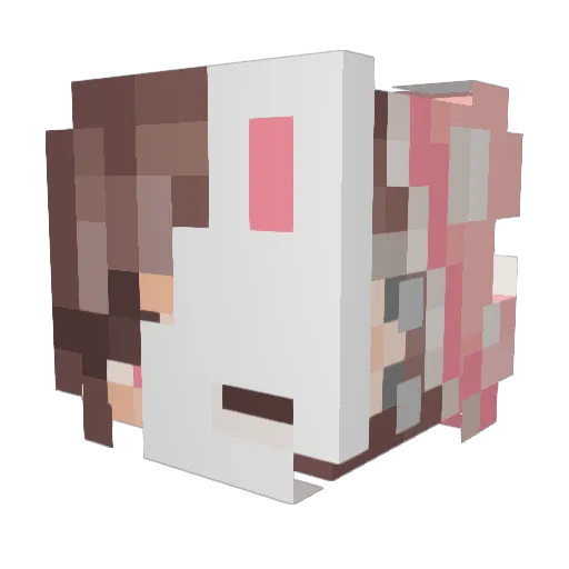 KinokoBun Minecraft avatar head, 3D render