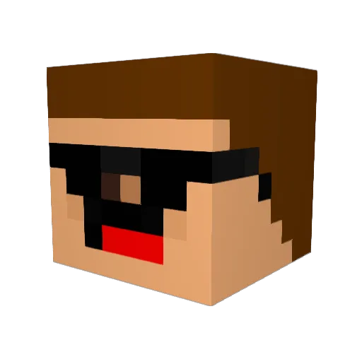 KinokoFairy Minecraft avatar head, 3D render
