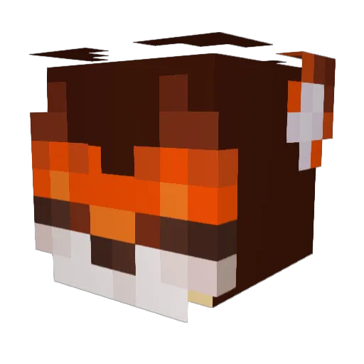 KinokoWren Minecraft avatar head, 3D render
