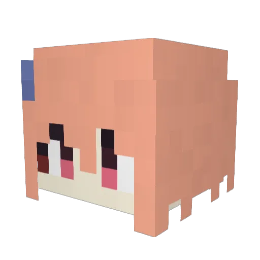 Kinoko_114 Minecraft avatar head, 3D render