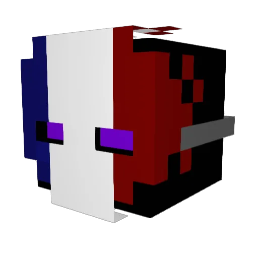 Kinoumi Minecraft avatar head, 3D render
