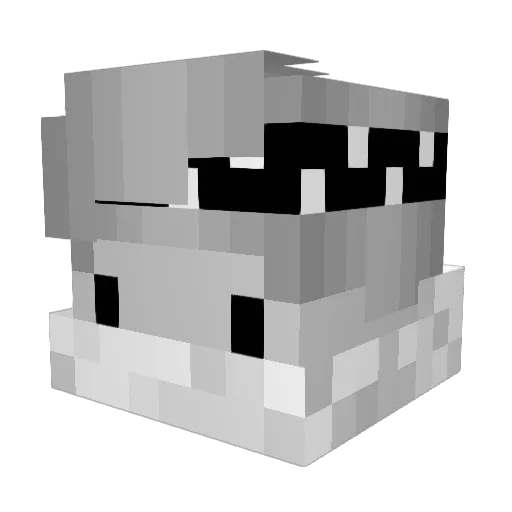Kinqblue Minecraft avatar head, 3D render