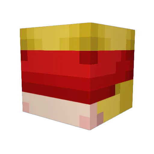 Kinshali Minecraft avatar head, 3D render