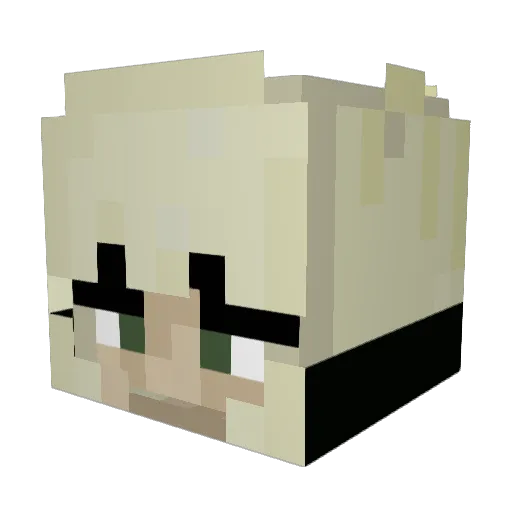 Kinshiels Minecraft avatar head, 3D render