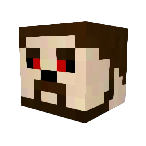 Kinstinct Minecraft avatar head, 3D render