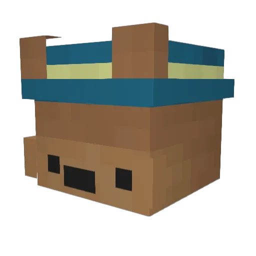 Kinthenub Minecraft avatar head, 3D render
