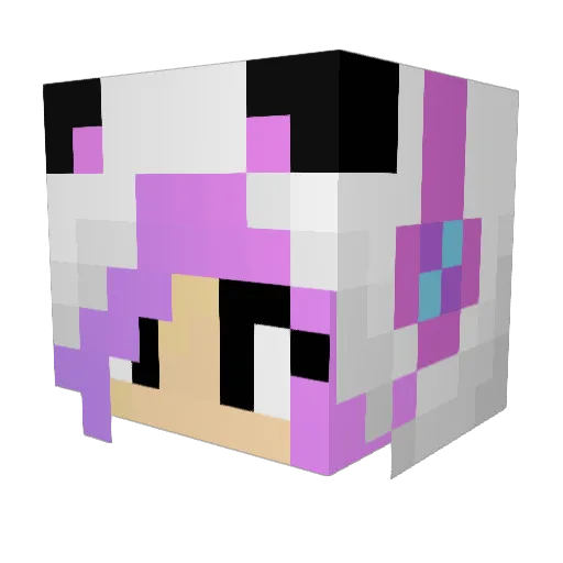KinuKoi Minecraft avatar head, 3D render