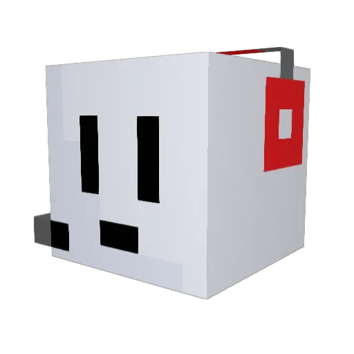 KinularXD Minecraft avatar head, 3D render