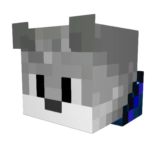 Kinuta Minecraft avatar head, 3D render