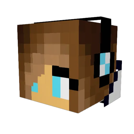 Kinuye Minecraft avatar head, 3D render