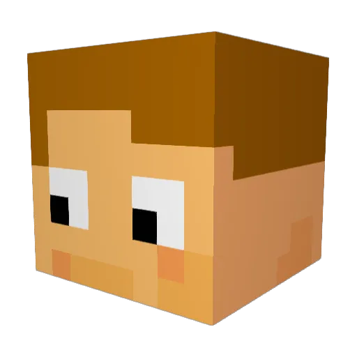 Kinxn_HaDe Minecraft avatar head, 3D render