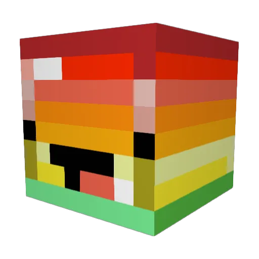 Kio21 Minecraft avatar head, 3D render