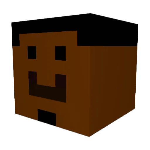 KioJk Minecraft avatar head, 3D render