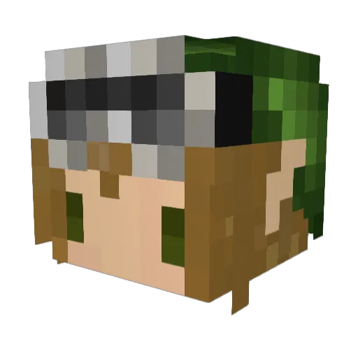 KioRaka Minecraft avatar head, 3D render