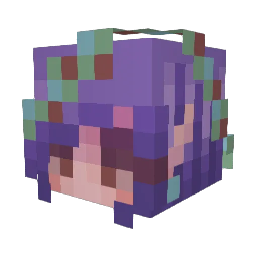 Kiocah Minecraft avatar head, 3D render