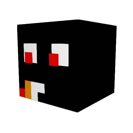Kiohm Minecraft avatar head, 3D render