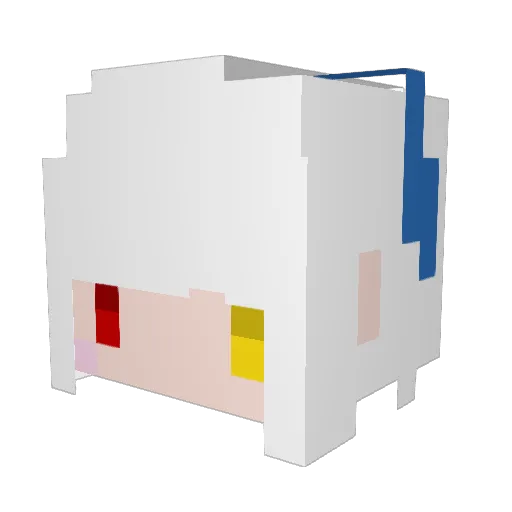 Kioku0406 Minecraft avatar head, 3D render