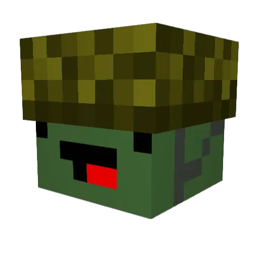 Kioloy Minecraft avatar head, 3D render