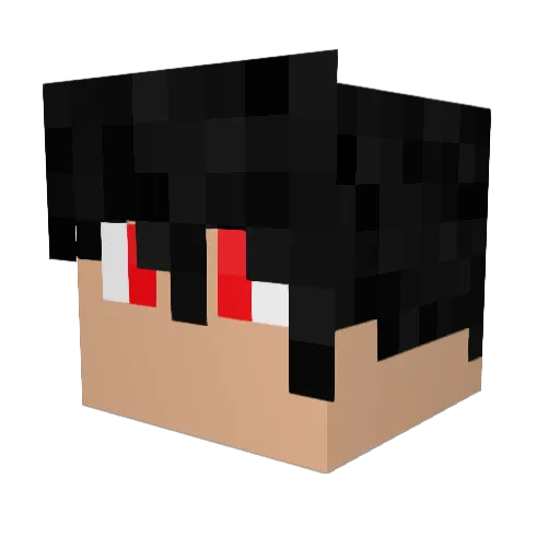 Kioruichi Minecraft avatar head, 3D render