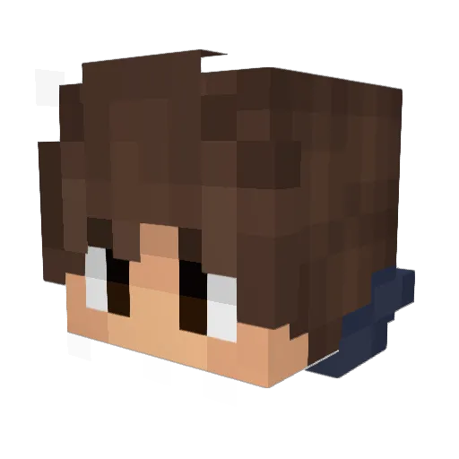 KioshiKatsu Minecraft avatar head, 3D render