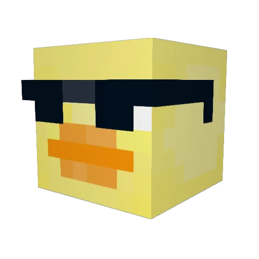 Kioski Minecraft avatar head, 3D render