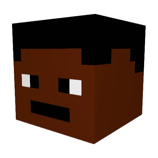 KioskiHD Minecraft avatar head, 3D render